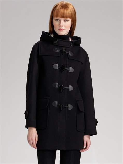 burberry hooded top|burberry ladies wool black coats.